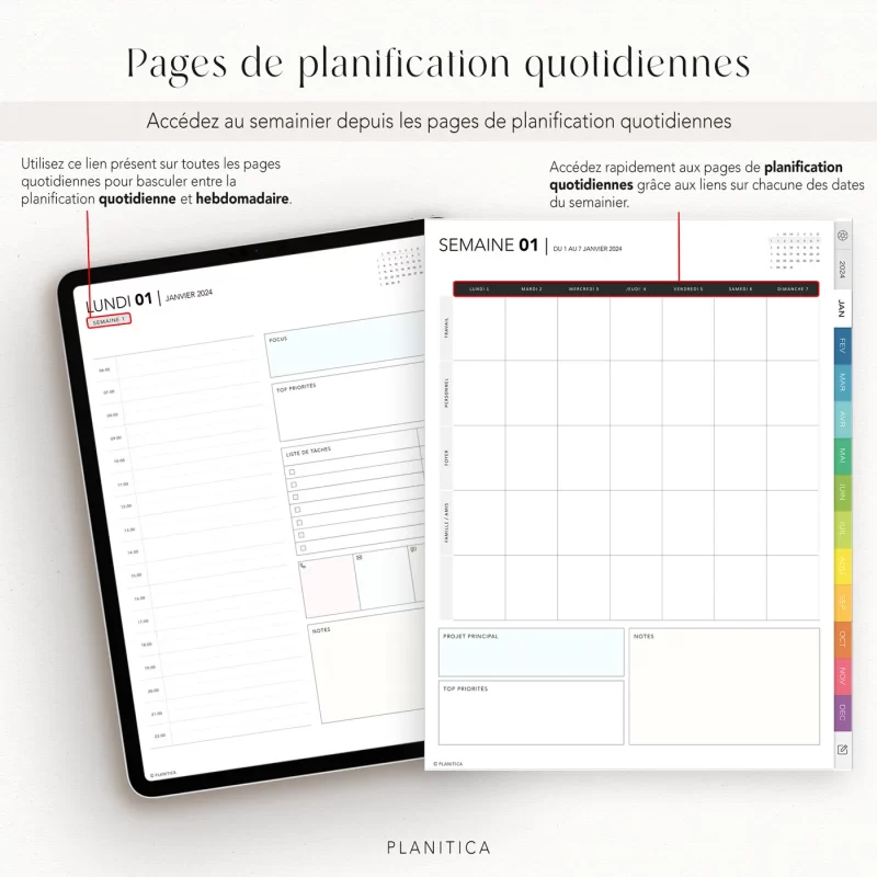 Agenda Planner semainier