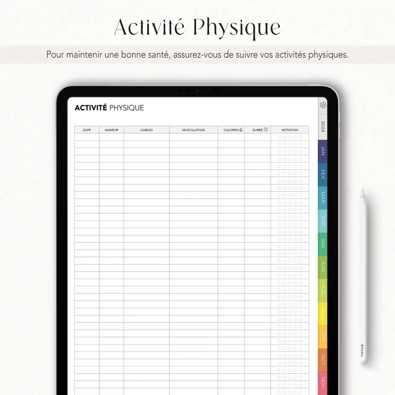 Activité physique planner