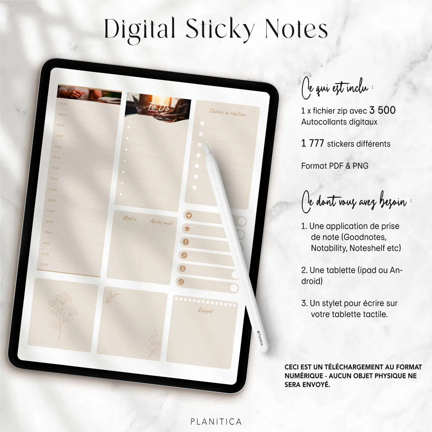 Digital Sticky Notes - Autocollants pour Digital Planner – Image 3