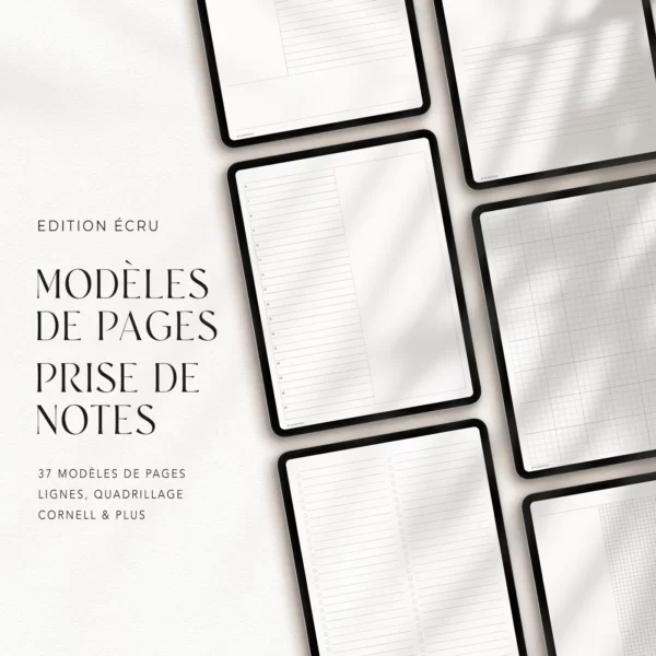 Template prise de notes Goodnotes