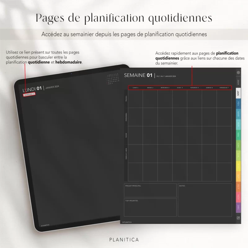 Agenda Planner Dark Édition 2025 – Image 3