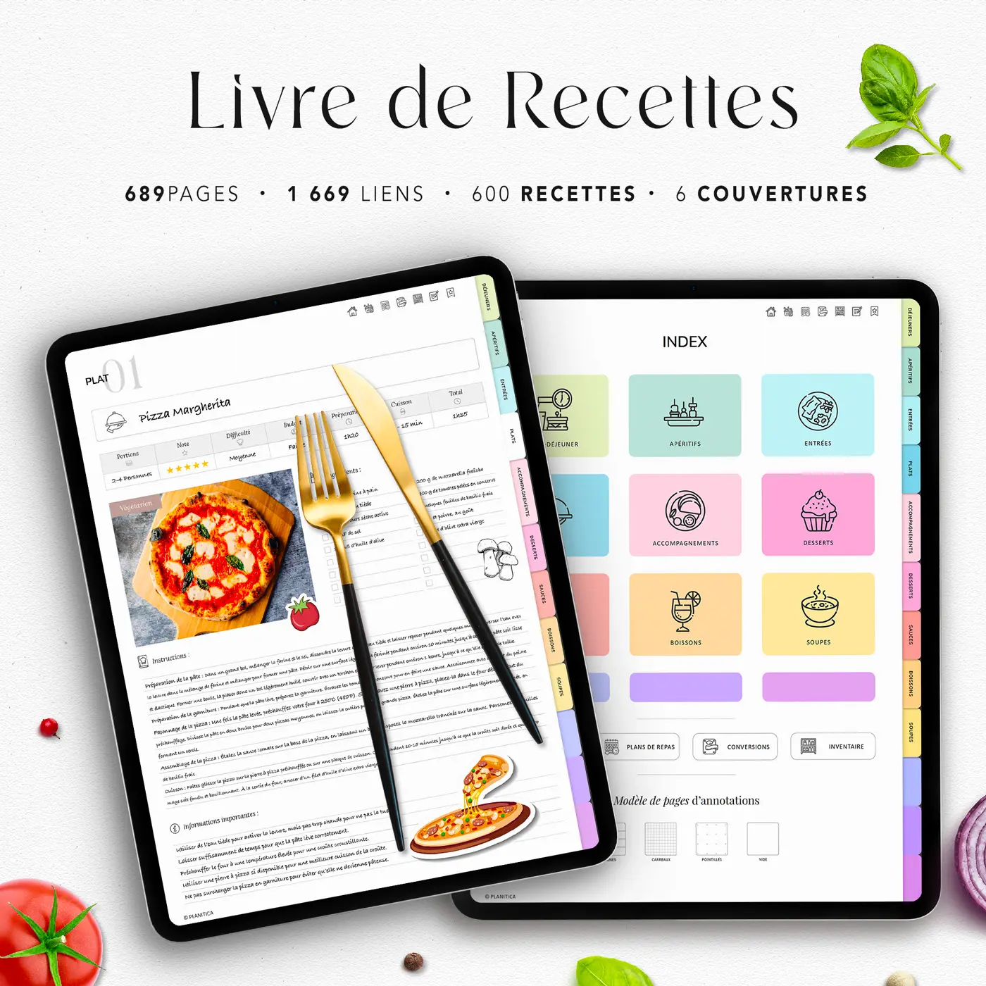 Livre de cuisine numérique - livre de recettes sur tablette