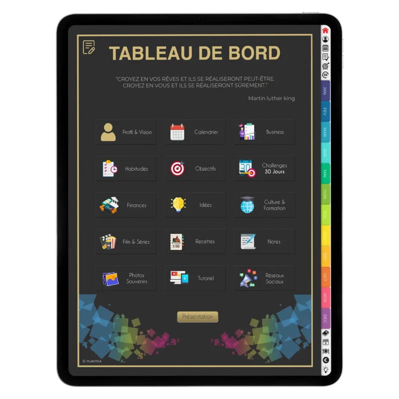 Success Planner 2025 - Tableau de bord